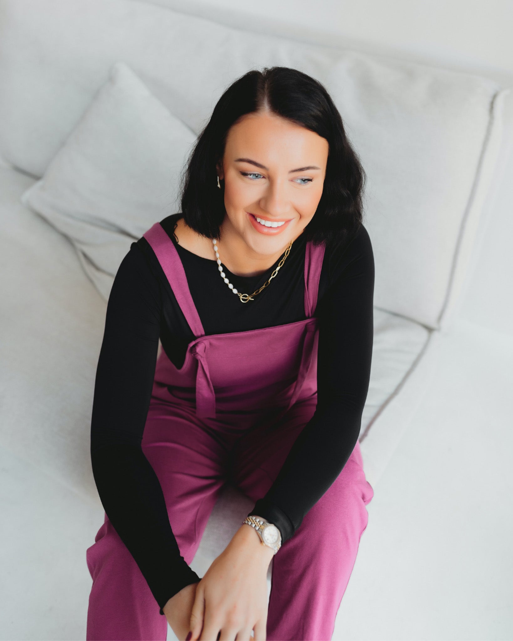 organic cotton Lila Pink Dungarees - image 1