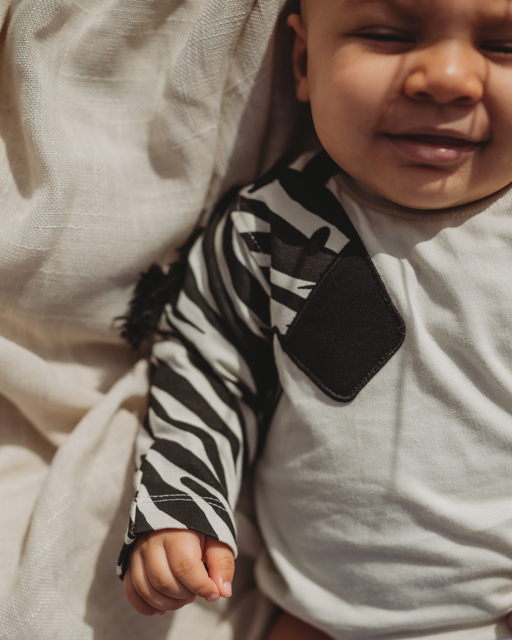 Multicolour Zebra Streak Print Sleeve Top - image 3