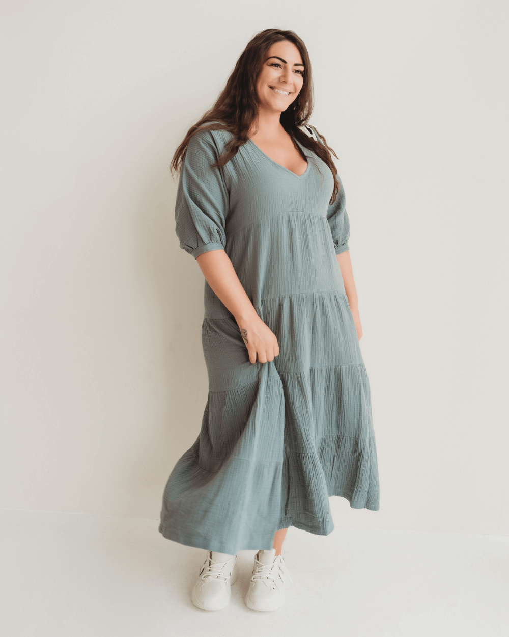 Ella Sea Green Maxi Dress - image 1