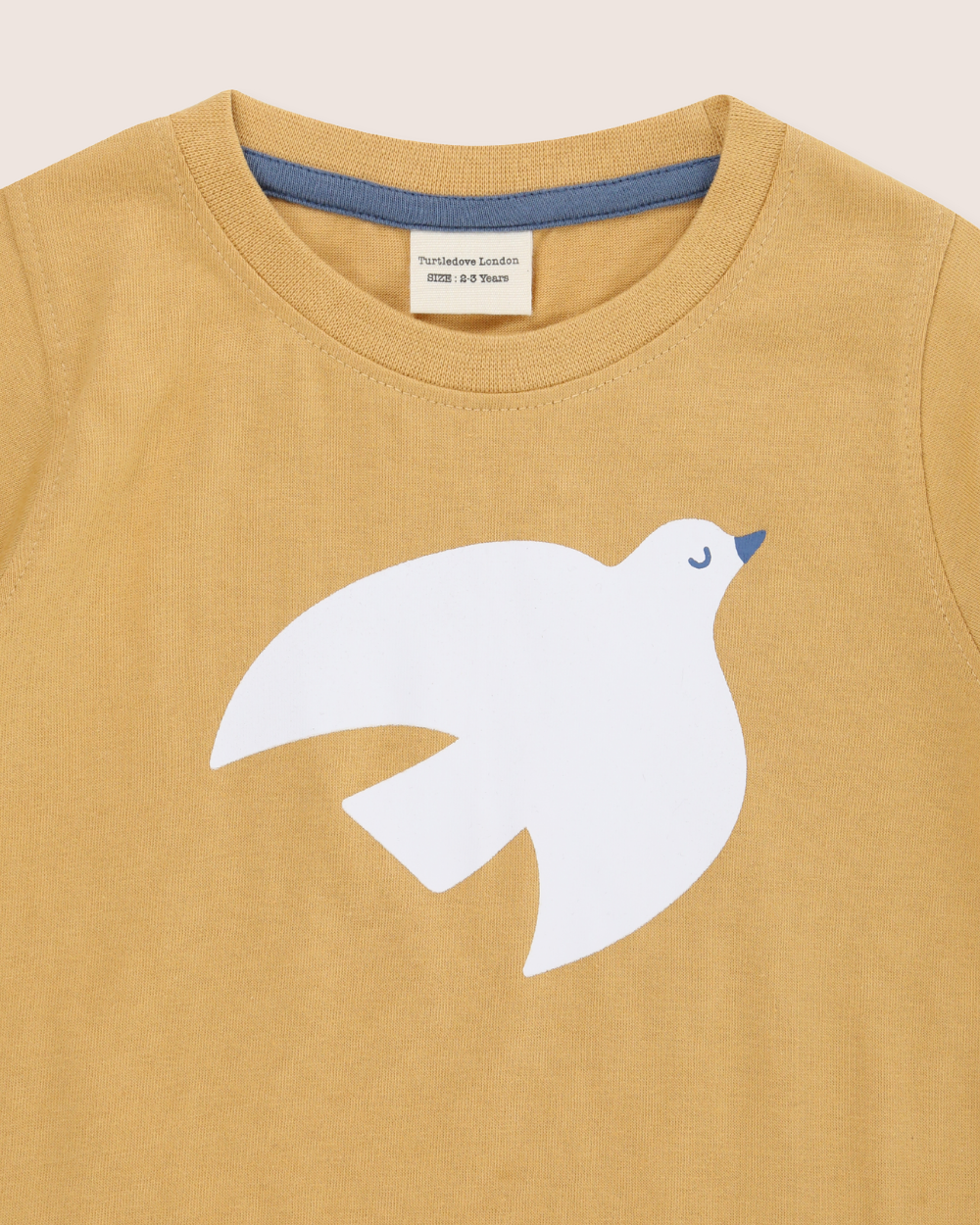 organic cotton Yellow Bird Motif Print T-Shirt - image 4