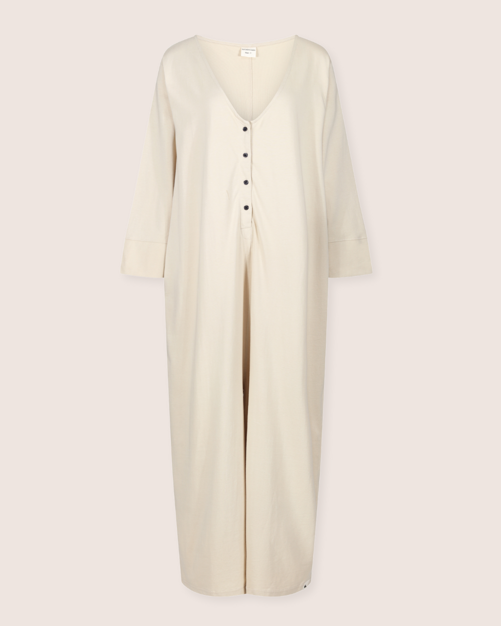 Mai Cream V- Neck Jumpsuit- image 1