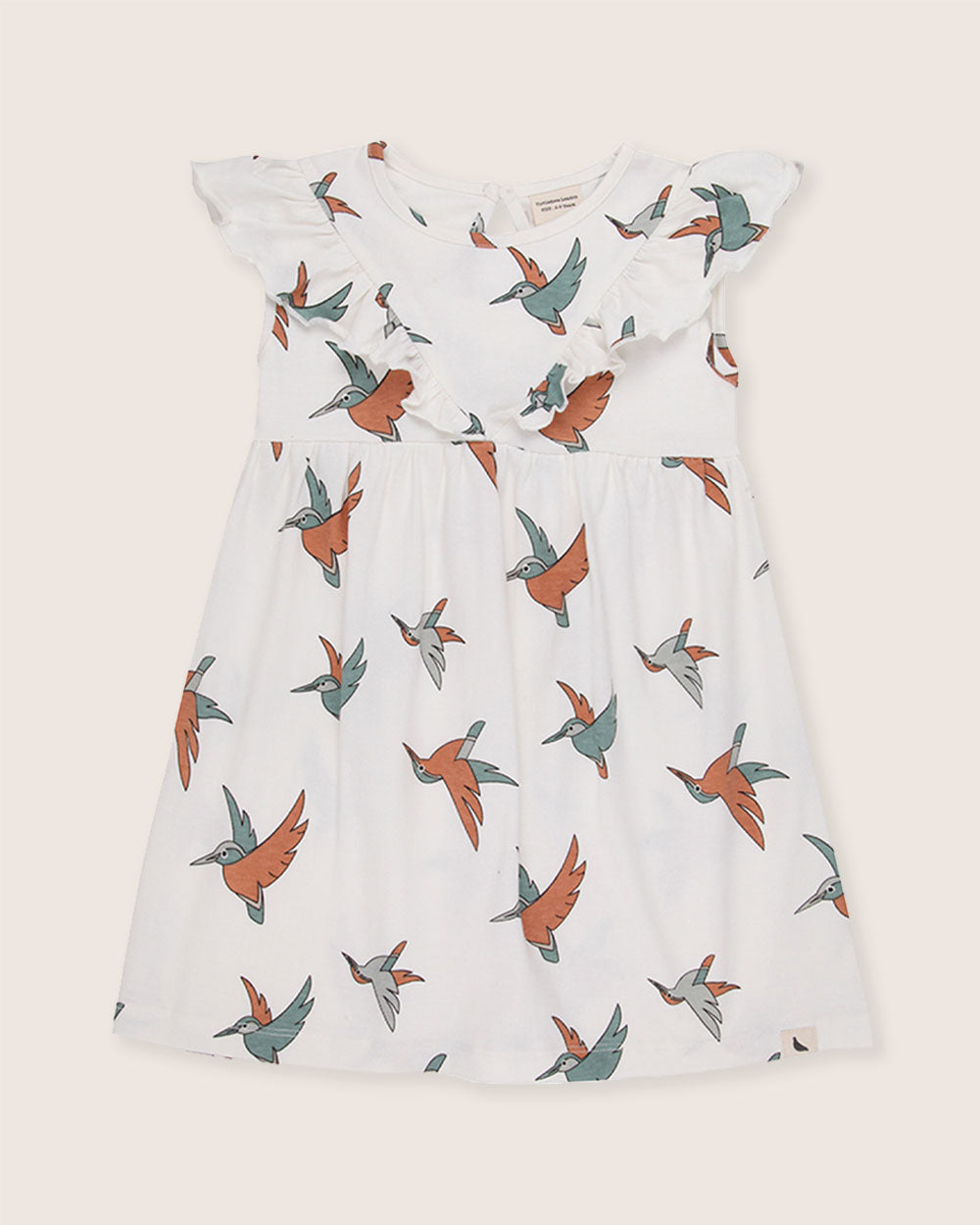 White Birdsong Print Dress - image 2