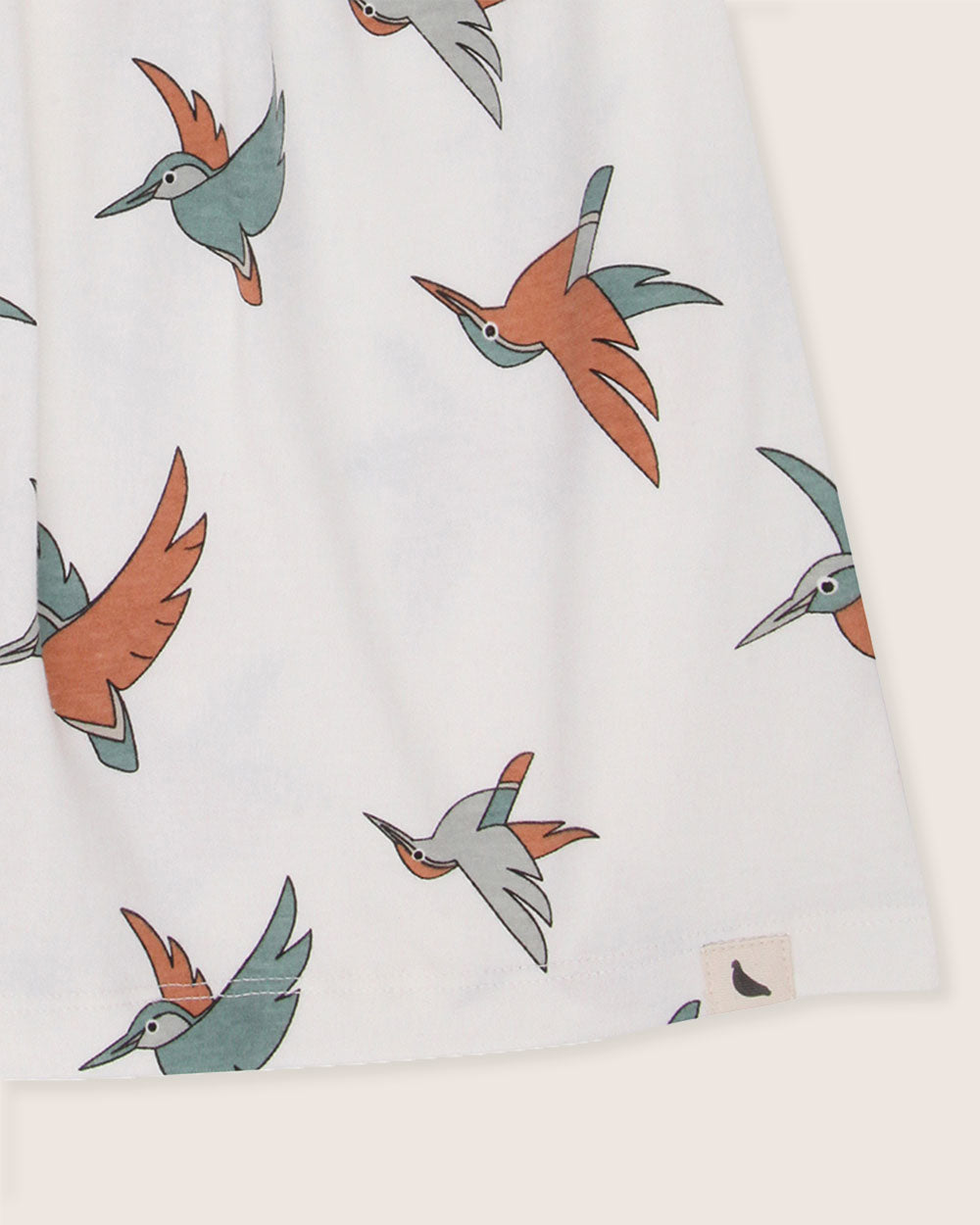 White Birdsong Print Dress - image 4