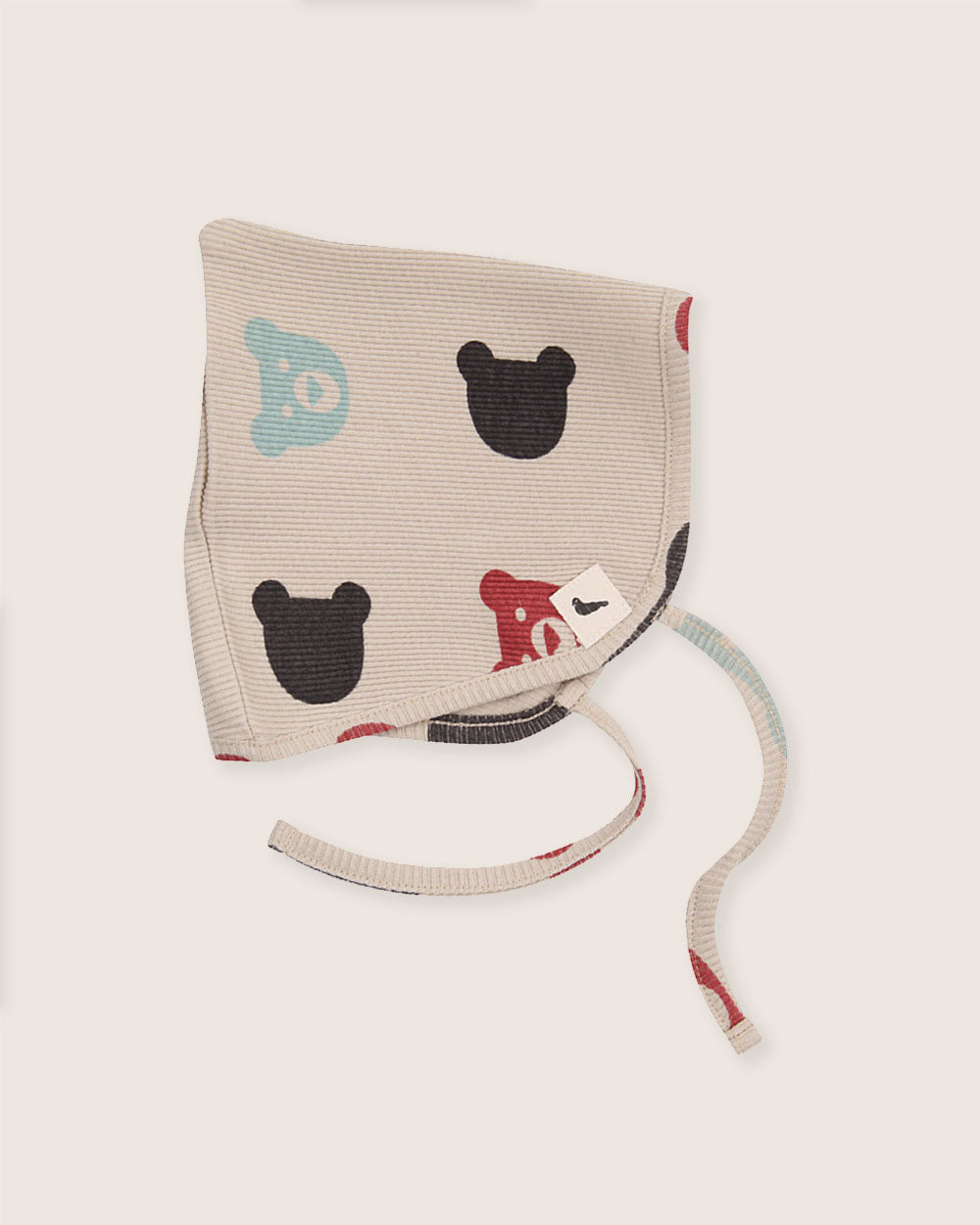 Stone Smiling Bear Print Bonnet - image 2