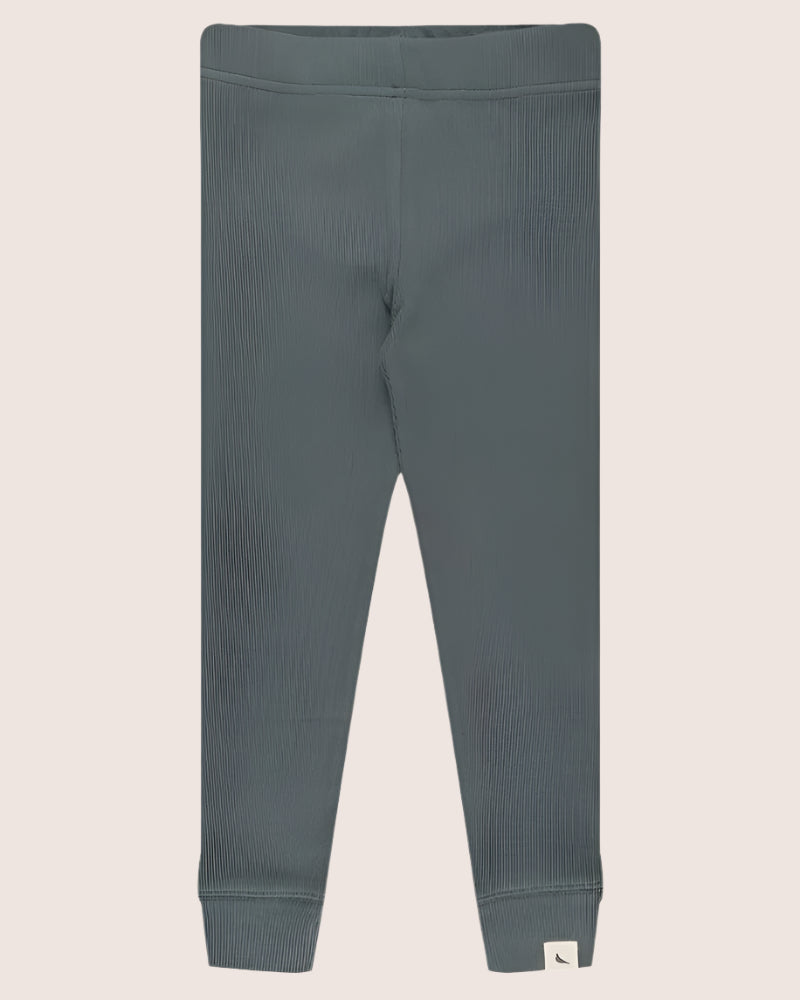 Bottle Green Rib Leggings - image 1
