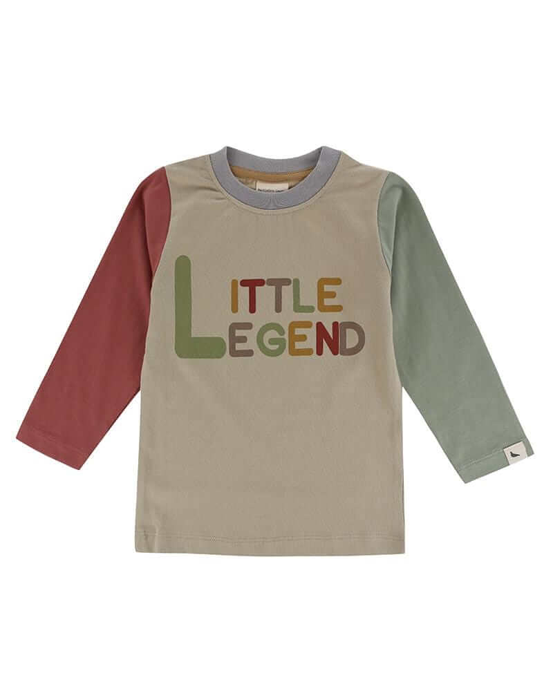 organic cotton Brown Little Legends Slogan Print Top - image 2