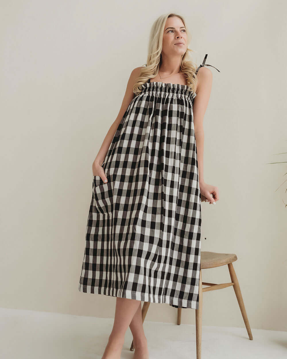 Anna Multicolour Stripe And Check Print Multifunctional Maxi Skirt - image 1