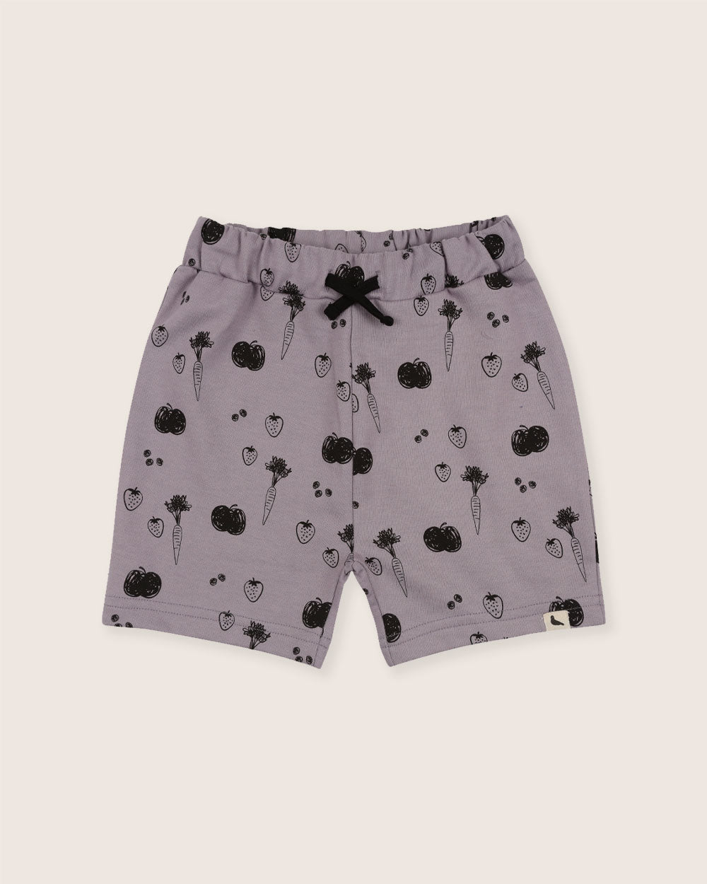 organic cotton Charcoal Grey Fruit Print Shorts - image 2