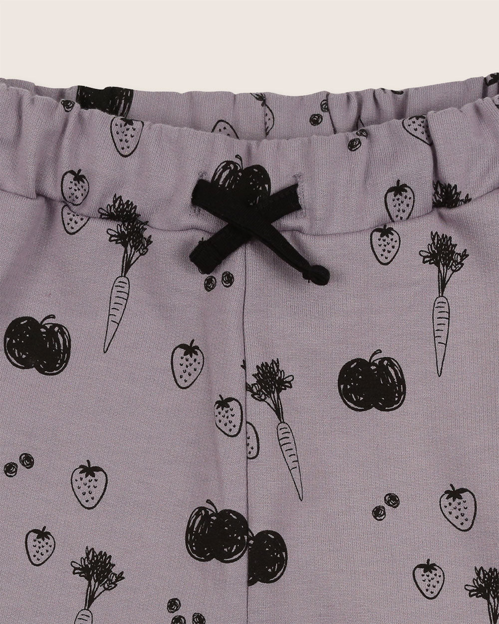 organic cotton Charcoal Grey Fruit Print Shorts - image 3