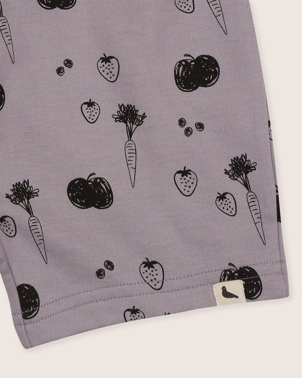 organic cotton Charcoal Grey Fruit Print Shorts - image 5