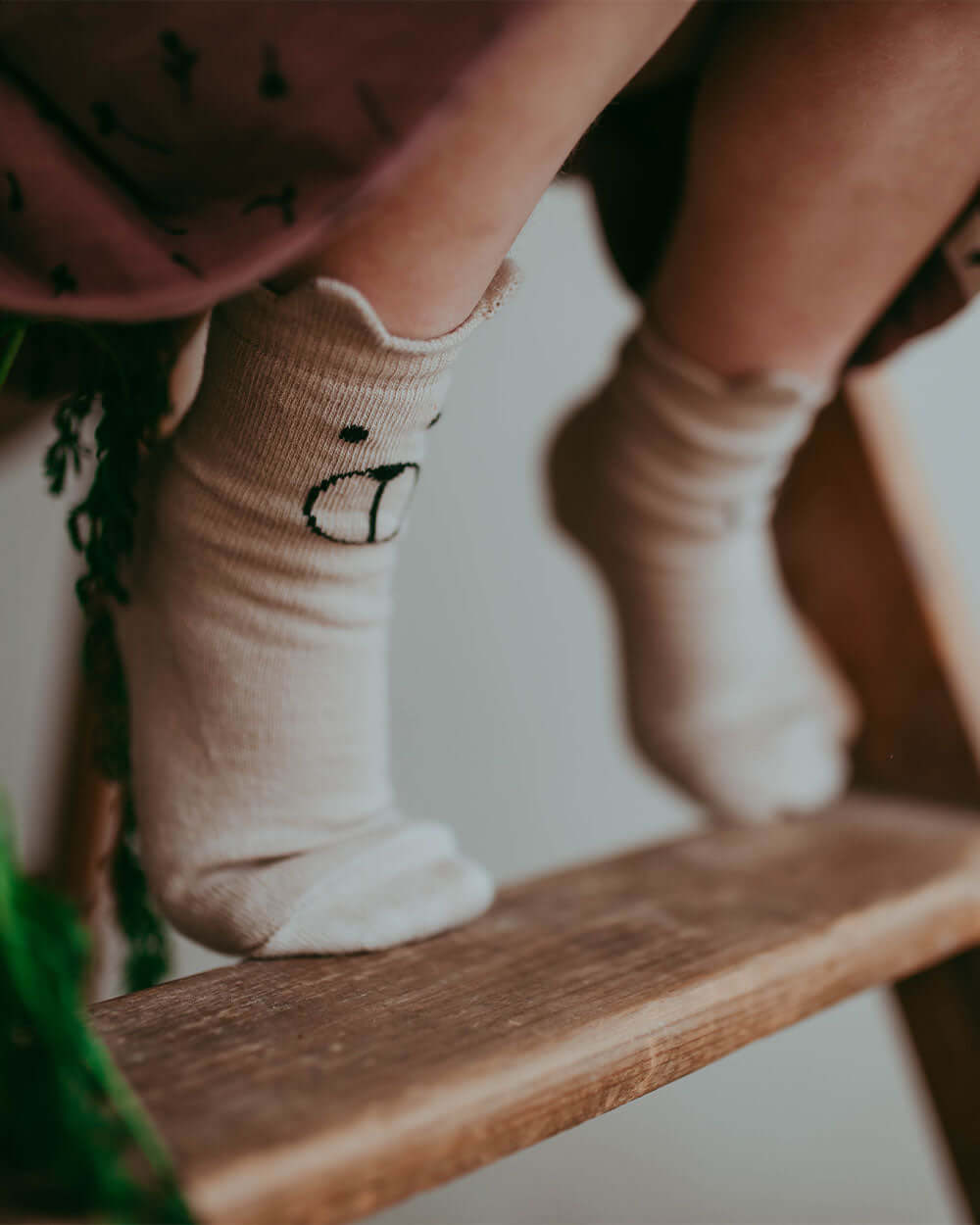 Multicolour Bear Face Print Socks - 3 Pack - image 3