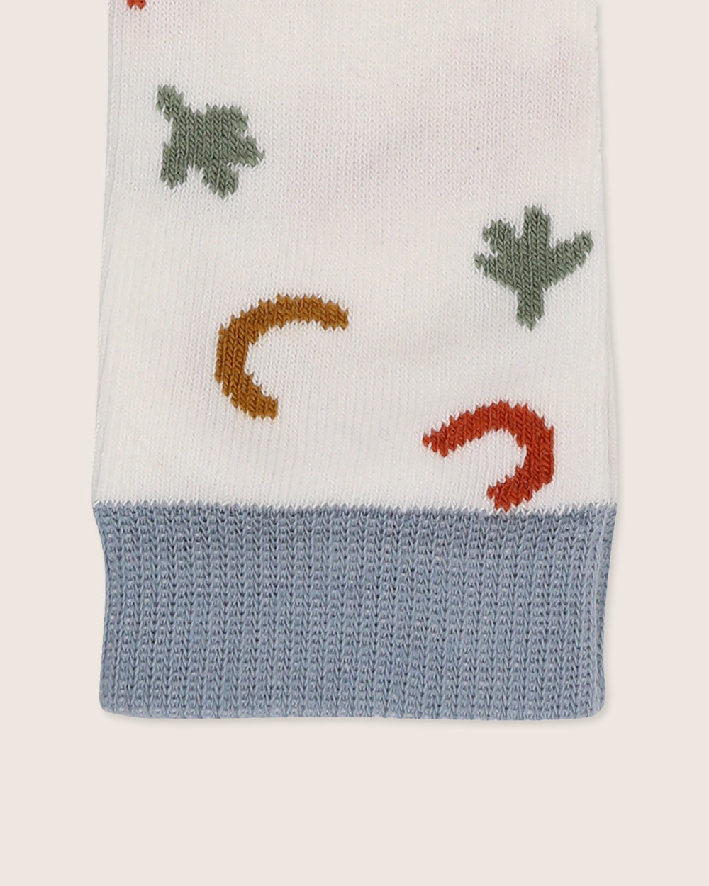 White Silhouette Print Knee High Socks - image 4