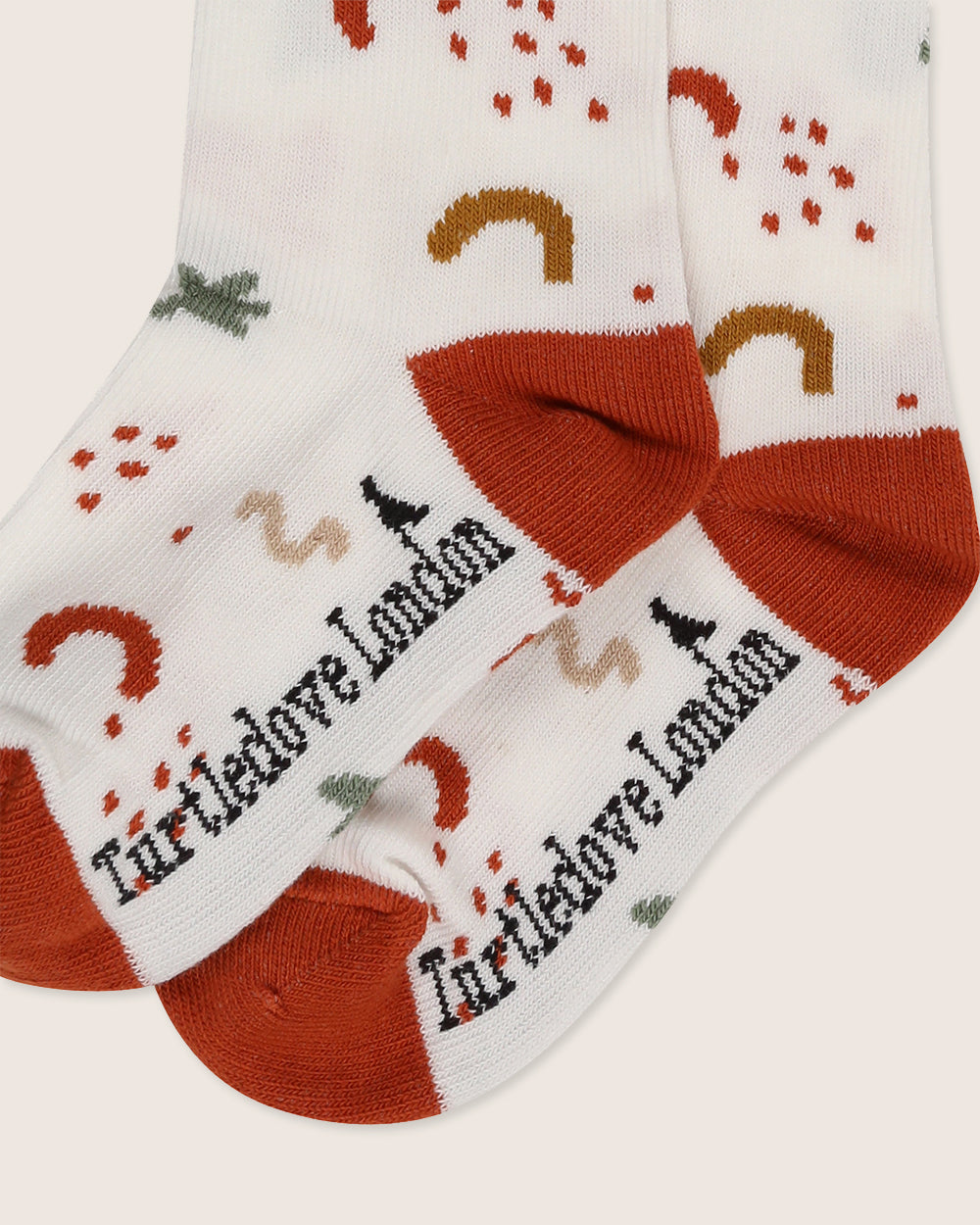 White Silhouette Print Knee High Socks - image 2