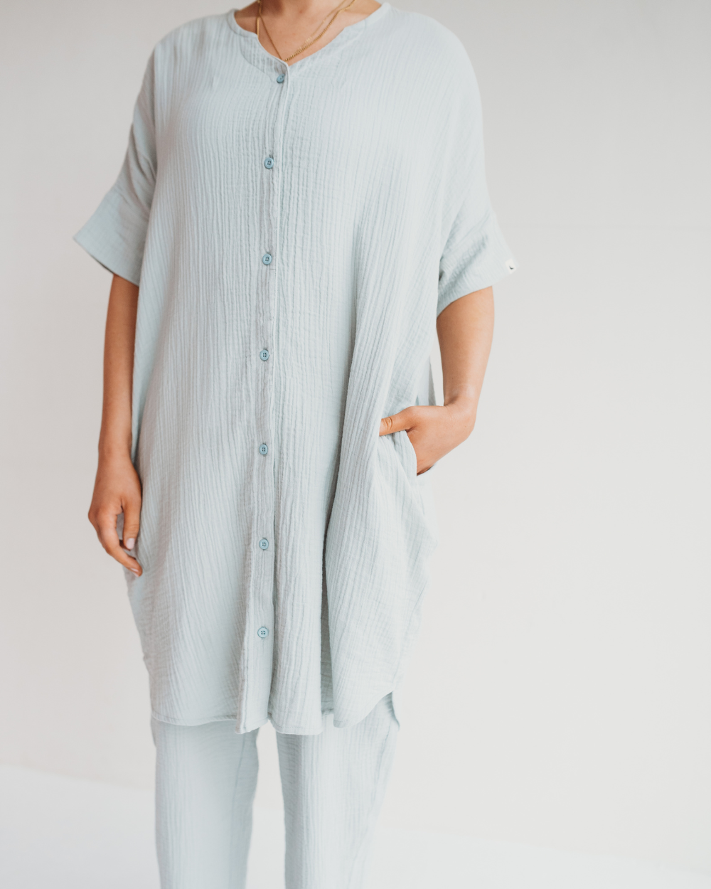 Nina Light Green Midi Dress- image 3