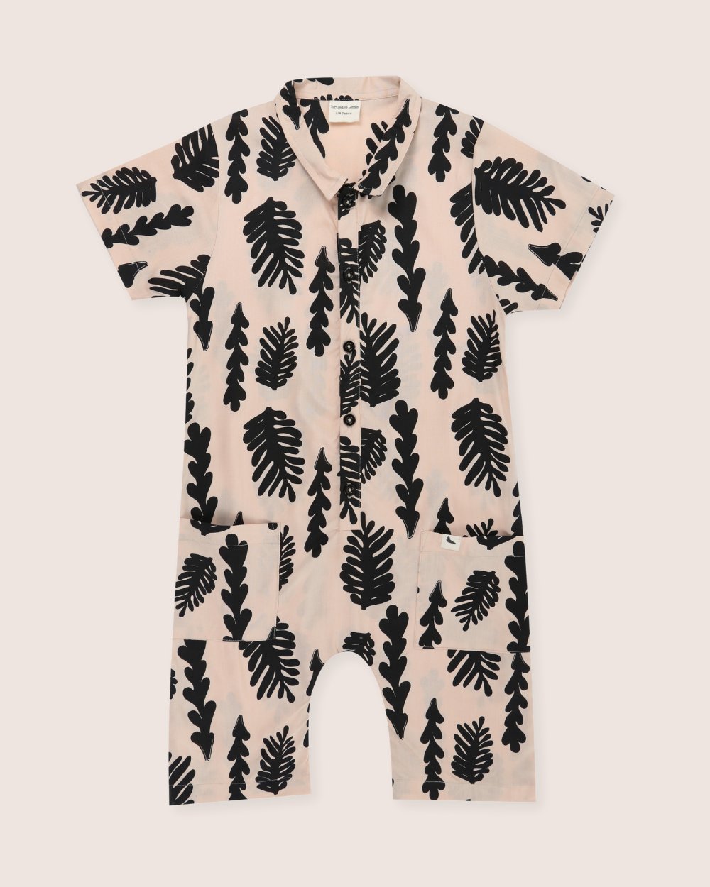 eco viscose Cream Seaweed Print Jumpsuit - image 1