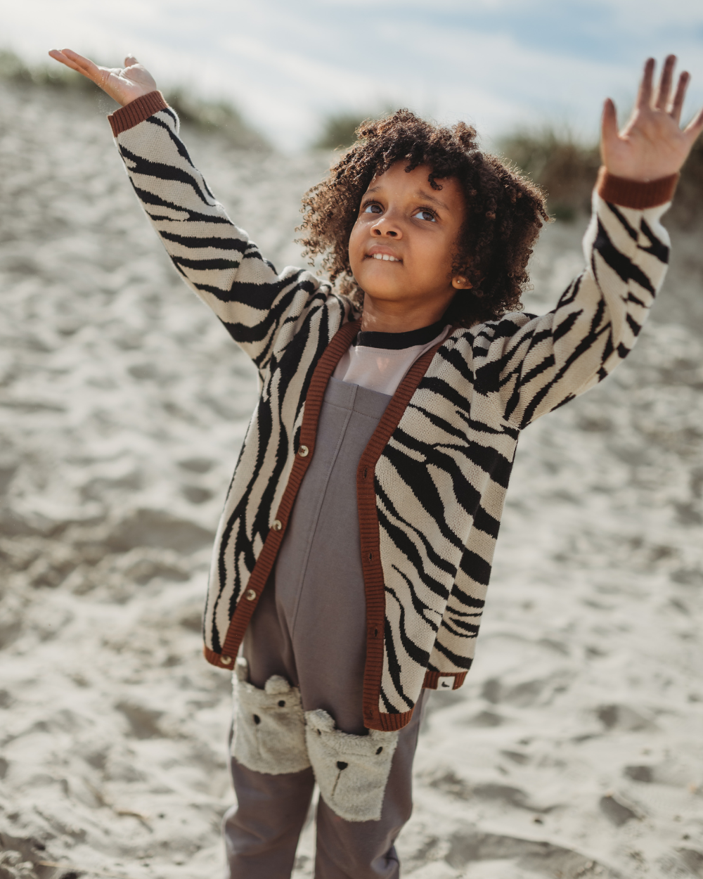 Multicolour Zebra Print Cardigan - image 1