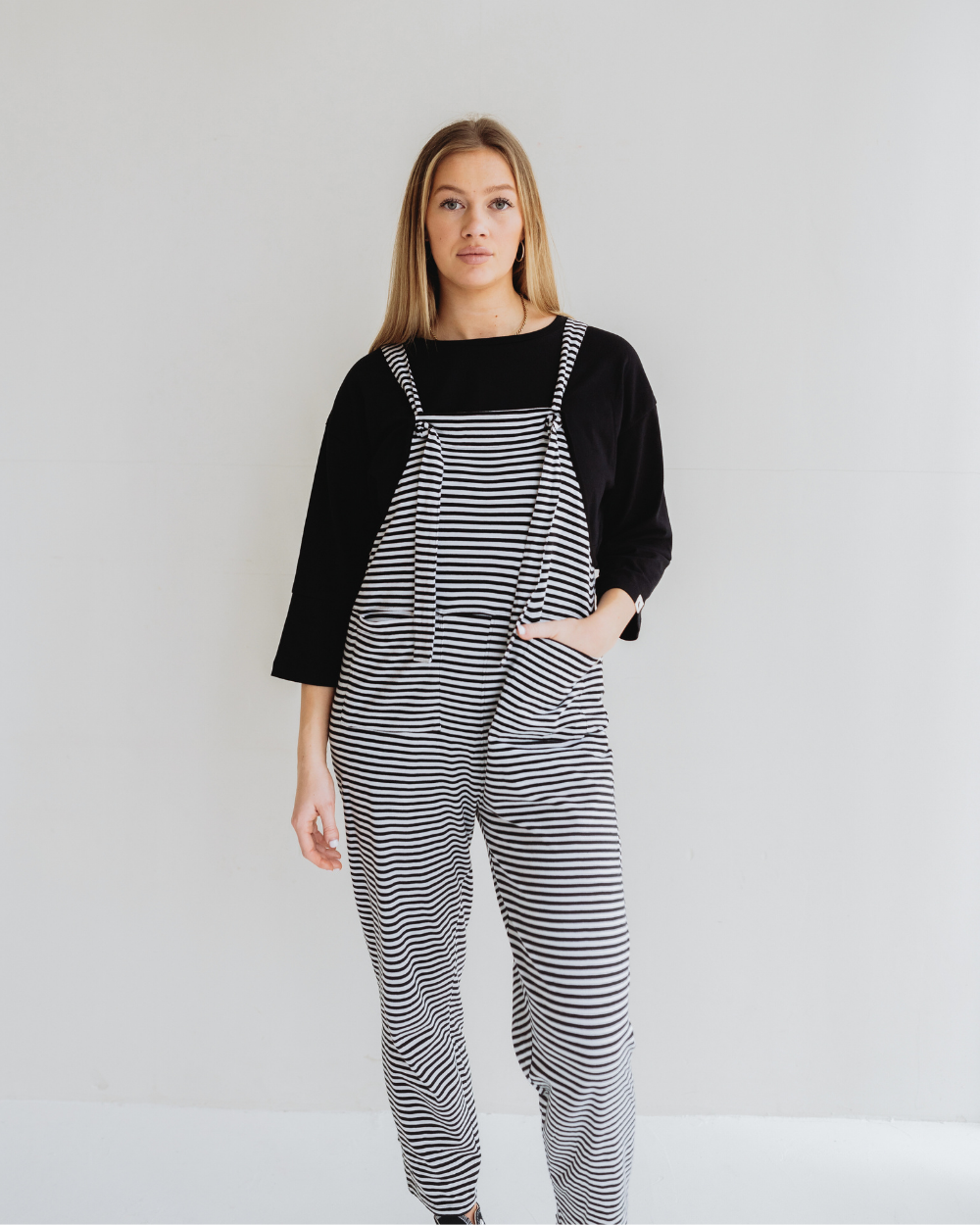organic cotton Lila Multicolour Humbug Stripe Print Dungarees - image 1