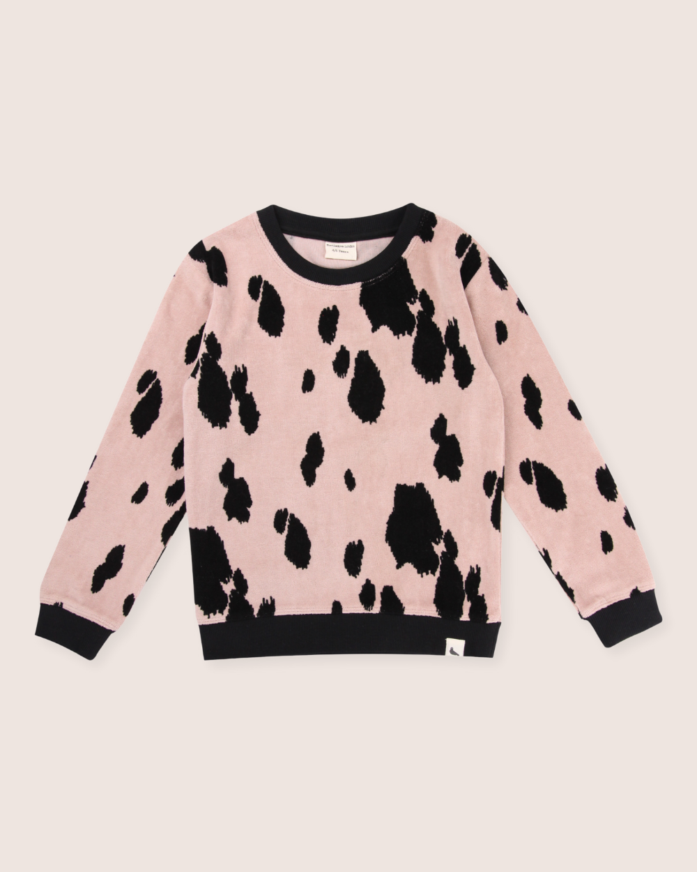 Pink Pony Print Velour Sweatshirt - image 1