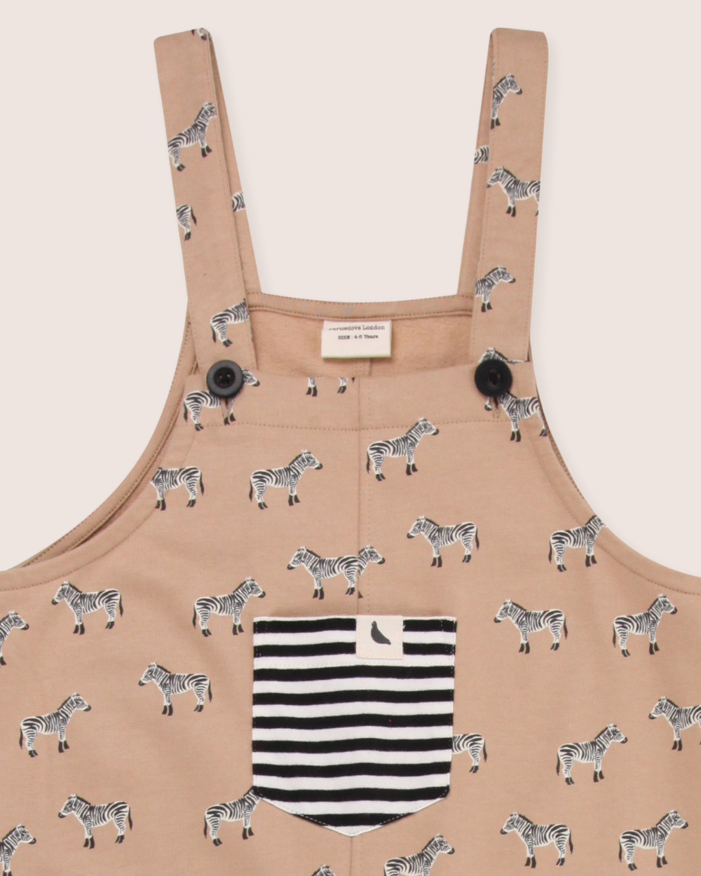 Beige Zebra Print Dungarees - image 4