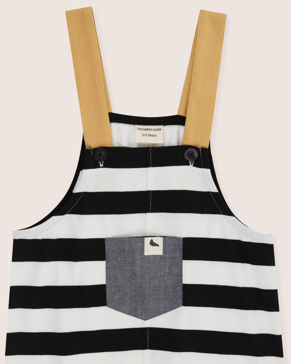 organic cotton Multicolour Wide Stripe Print Dungarees - image 3