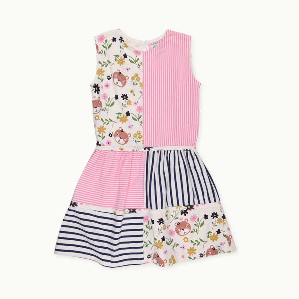 Multicoloured Sid In Flowers And Stripe Print Dress