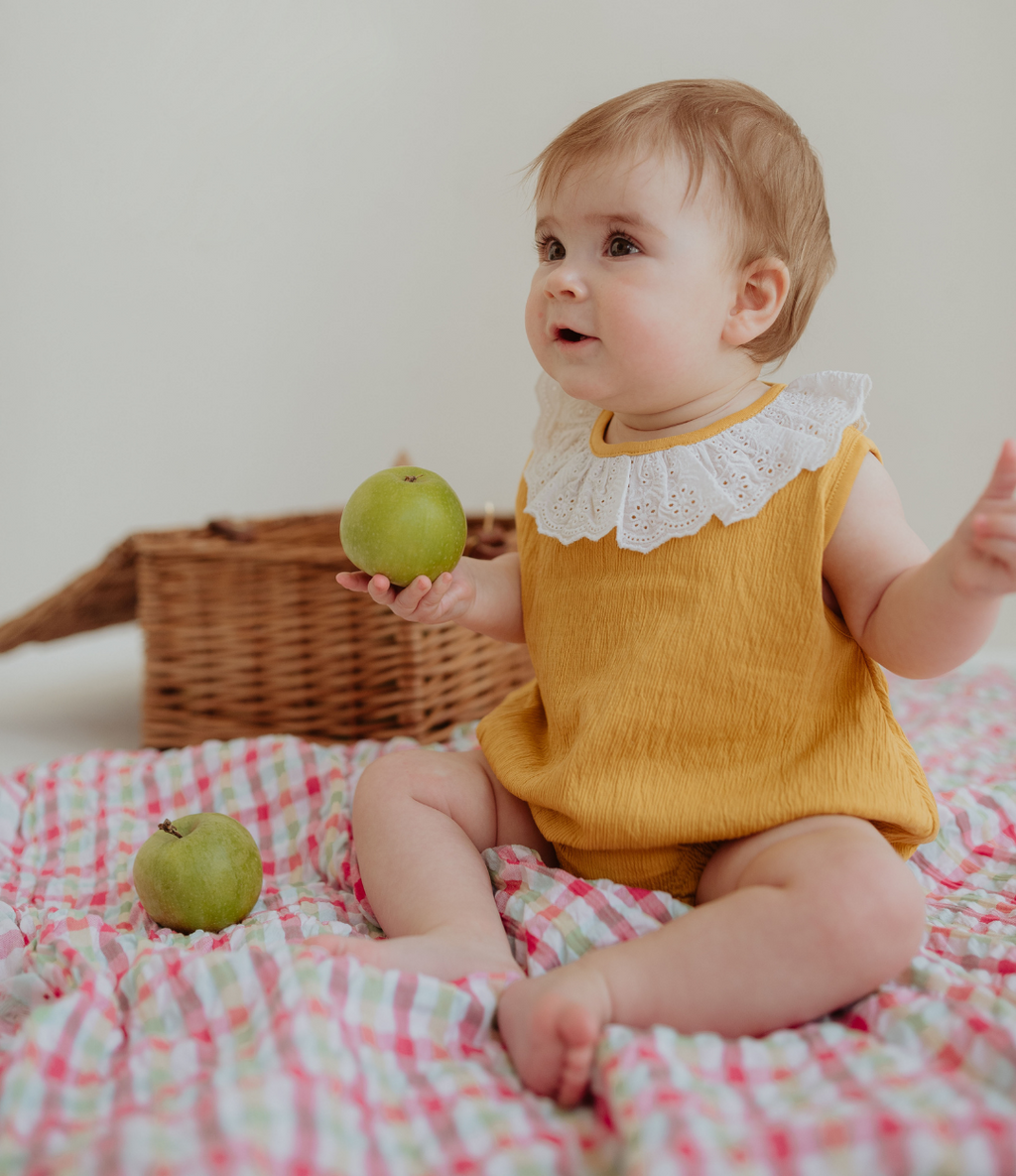 Yellow Plain Romper