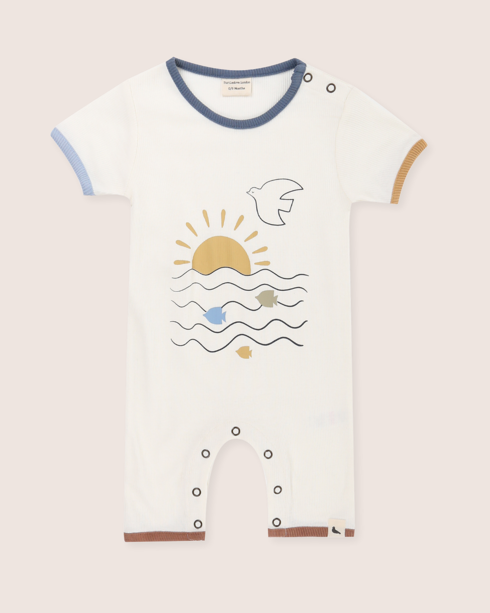 organic cotton White Nature Print Romper - image 3