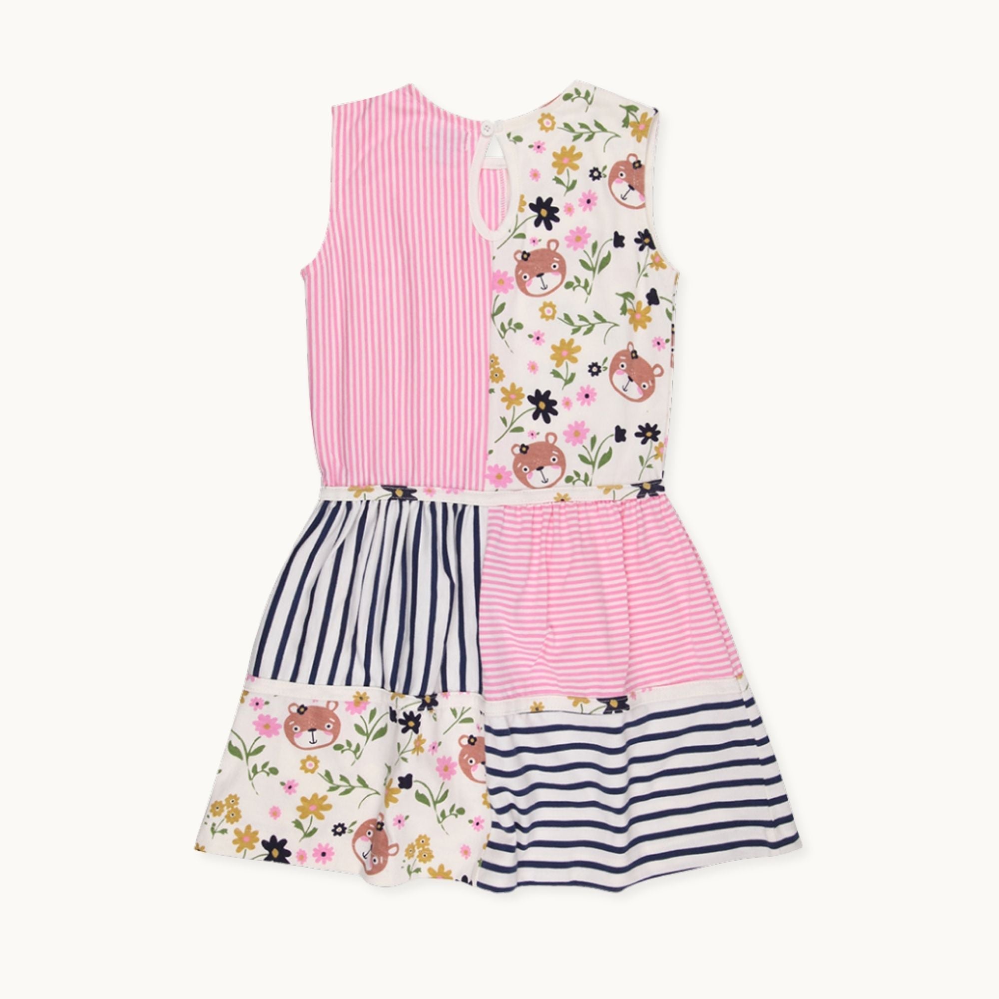 Multicoloured Sid In Flowers And Stripe Print Dress