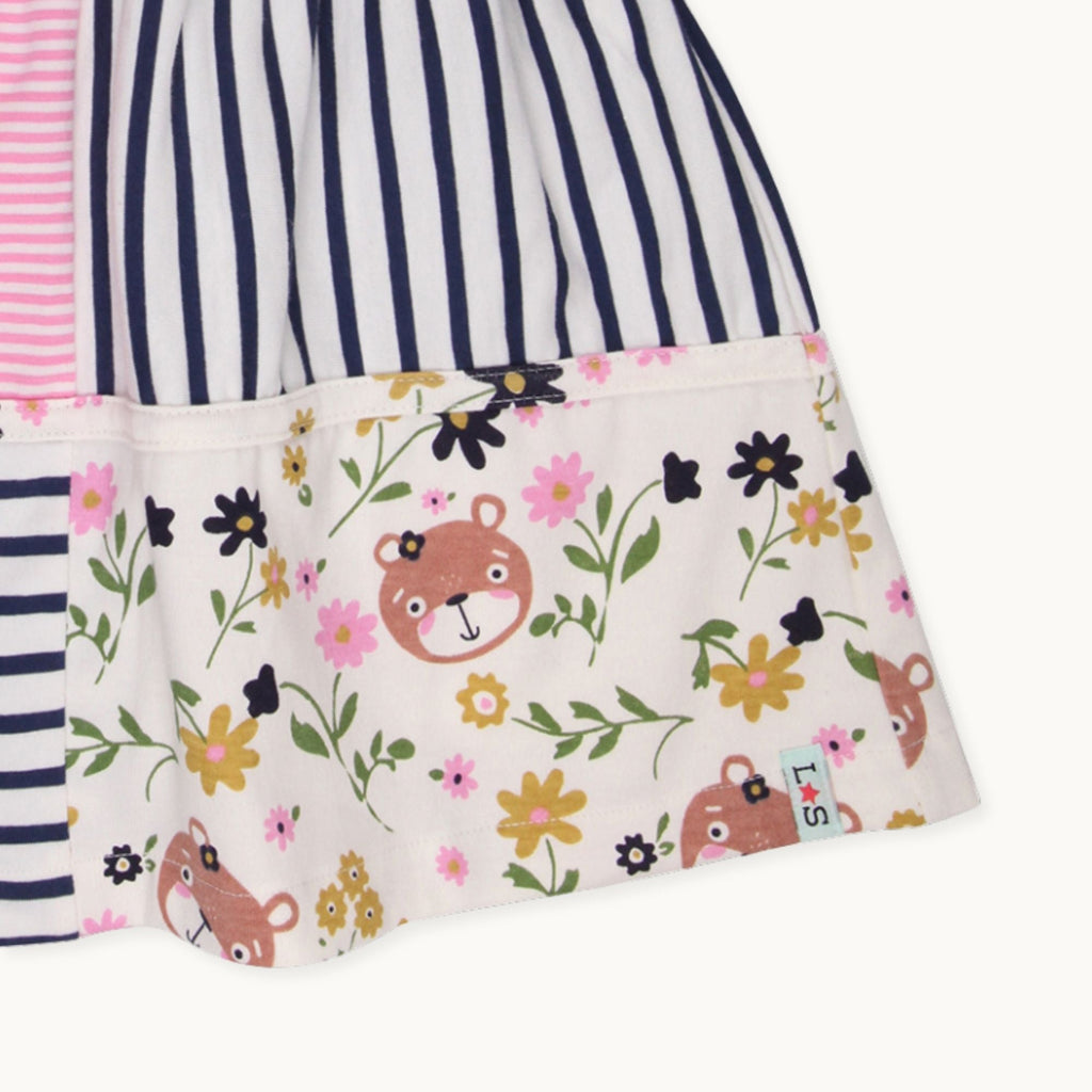 Multicoloured Sid In Flowers And Stripe Print Dress