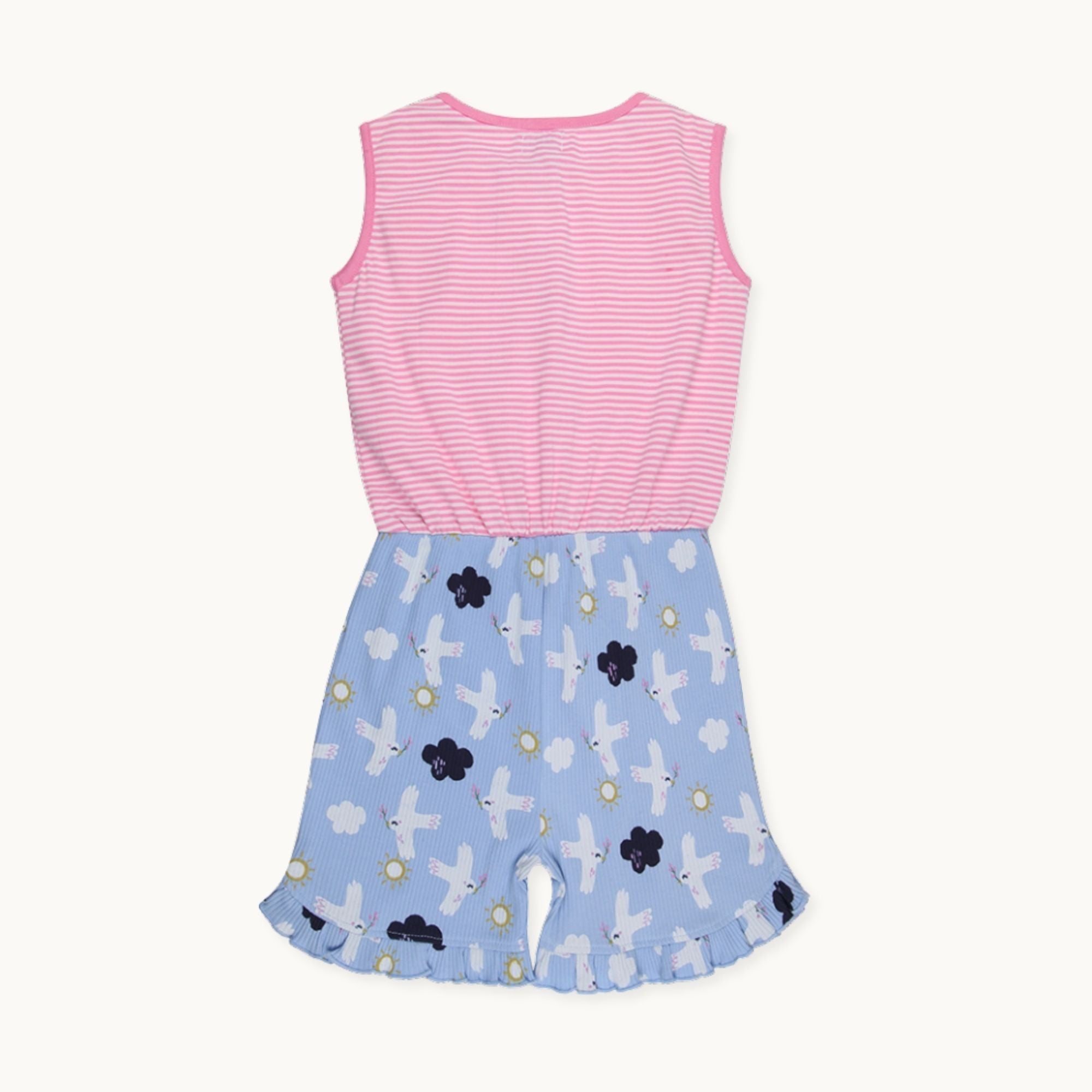 Multicoloured Betty Bird Print Playsuit