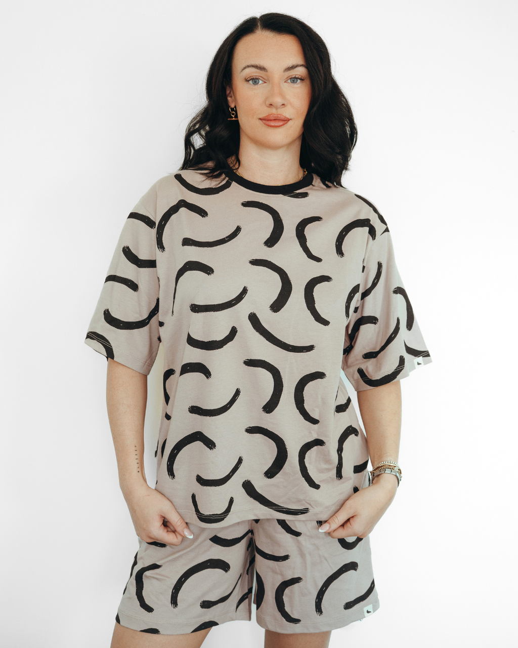 Elsie Stone Cove Print Oversized T-Shirt - image 2