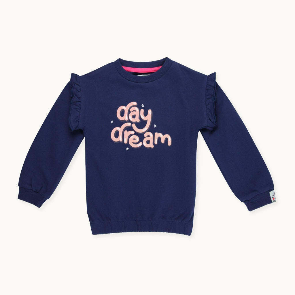 Navy Day Dream Slogan Print Sweatshirt