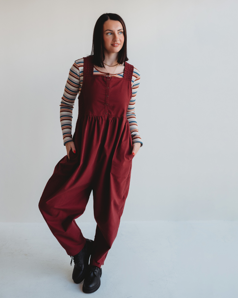 Nora Multicolour Retro Stripe Print Top - image 3