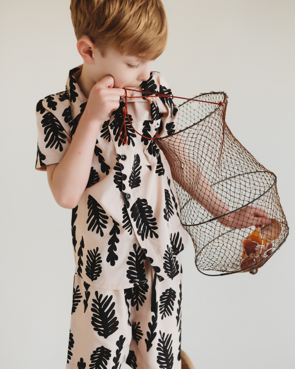 ecoviscose Cream Seaweed Print Shirt - image 2