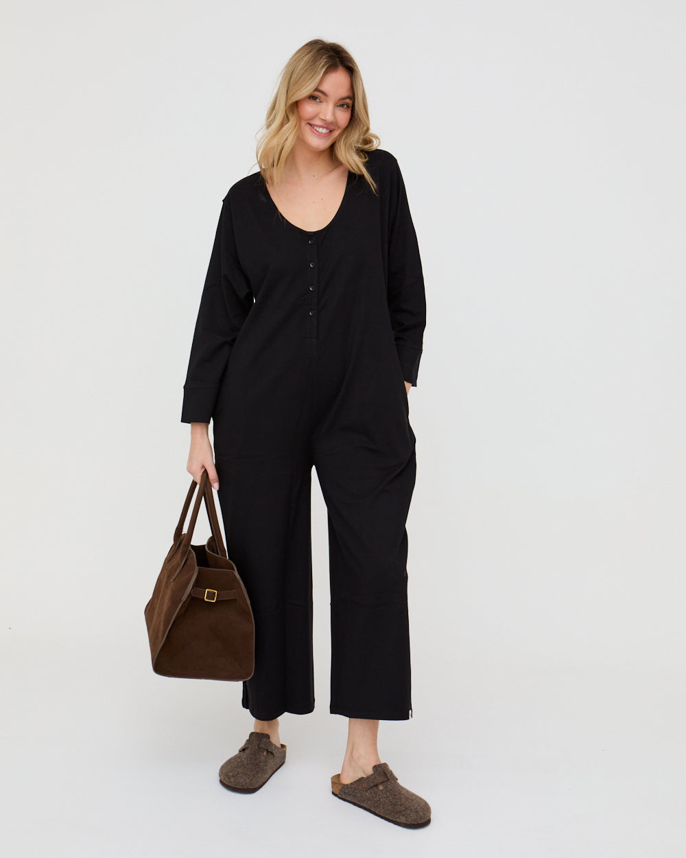 Mai Black V-Neck Jumpsuit