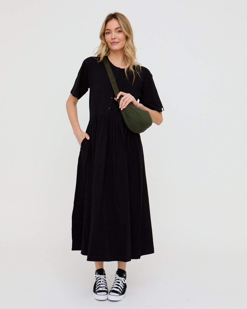 Matilda Black Midi Dress
