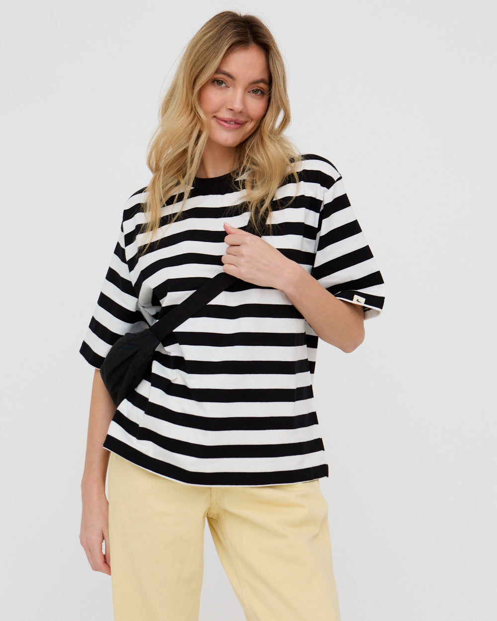 Elsie Multicolour Bold Stripe Print Oversized T-Shirt