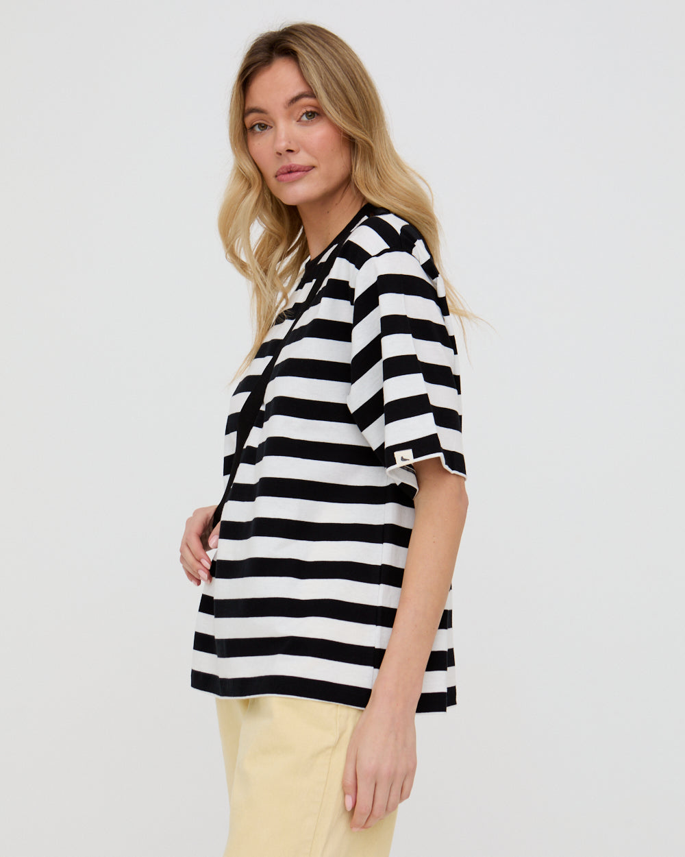 Elsie Multicolour Bold Stripe Print Oversized T-Shirt