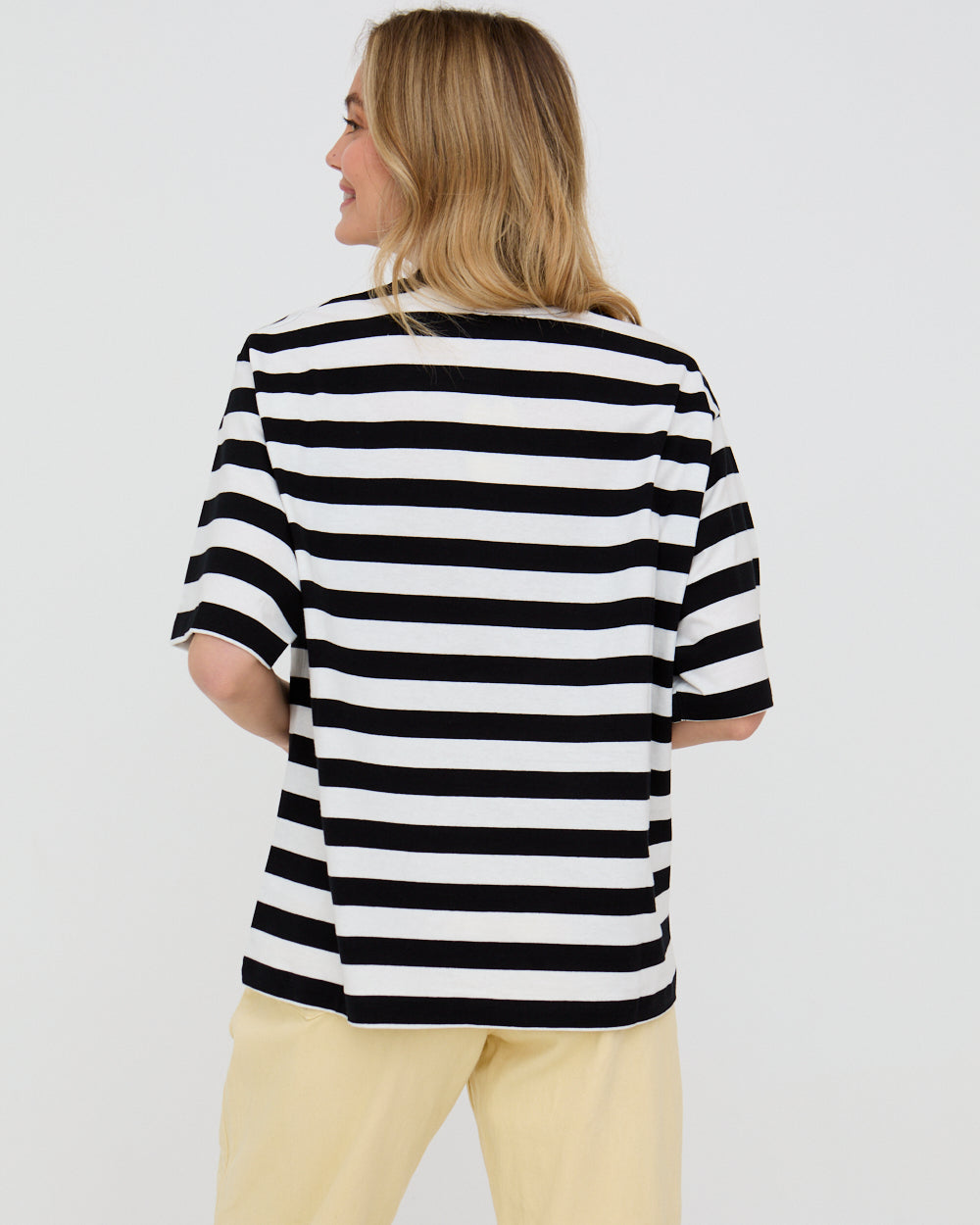 Elsie Multicolour Bold Stripe Print Oversized T-Shirt