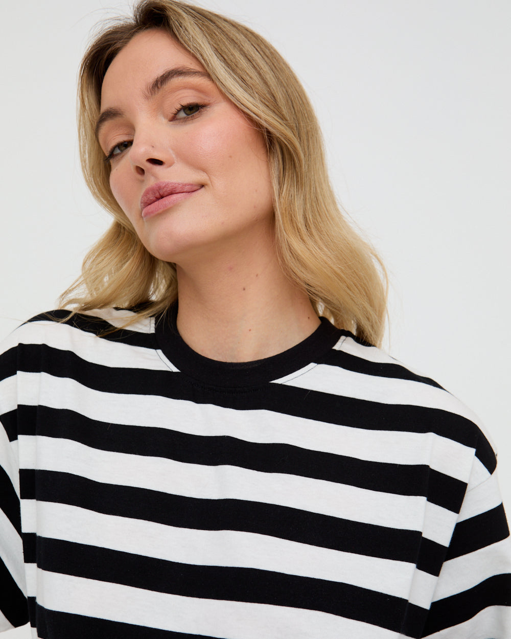 Elsie Multicolour Bold Stripe Print Oversized T-Shirt