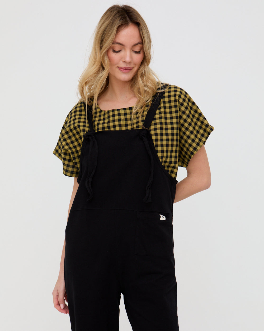 Lila Black Dungarees