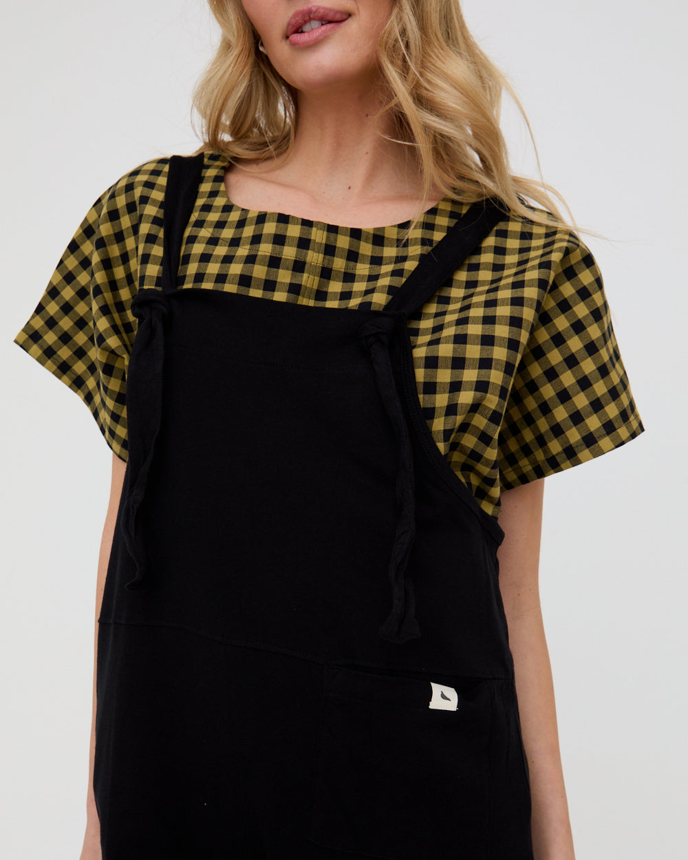 Lila Black Dungarees