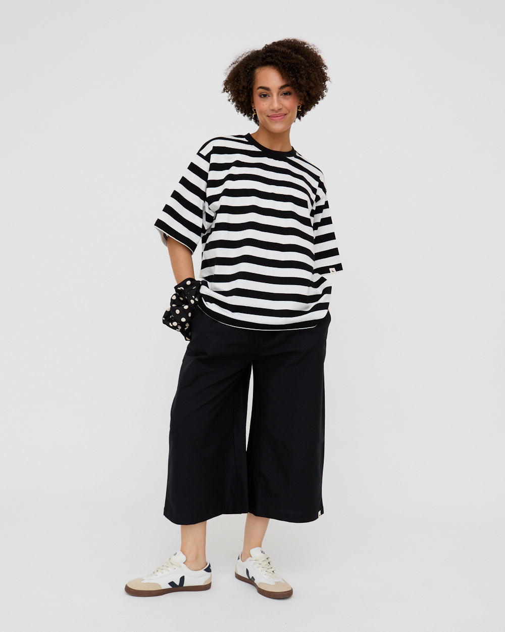 Judy Black Crop Trousers