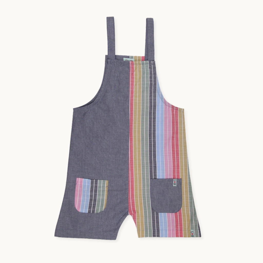 Multicoloured Rainbow Sun Stripe Print Playsuit