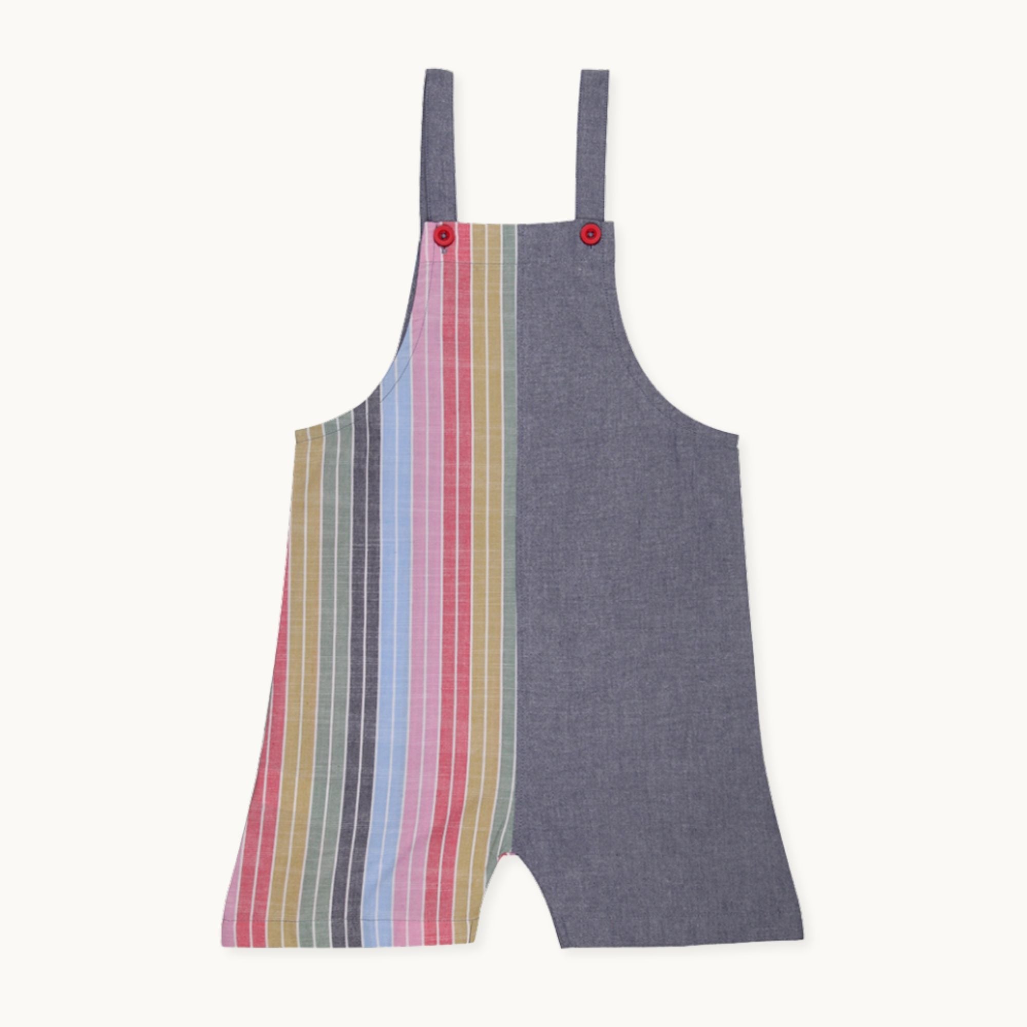 Multicoloured Rainbow Sun Stripe Print Playsuit