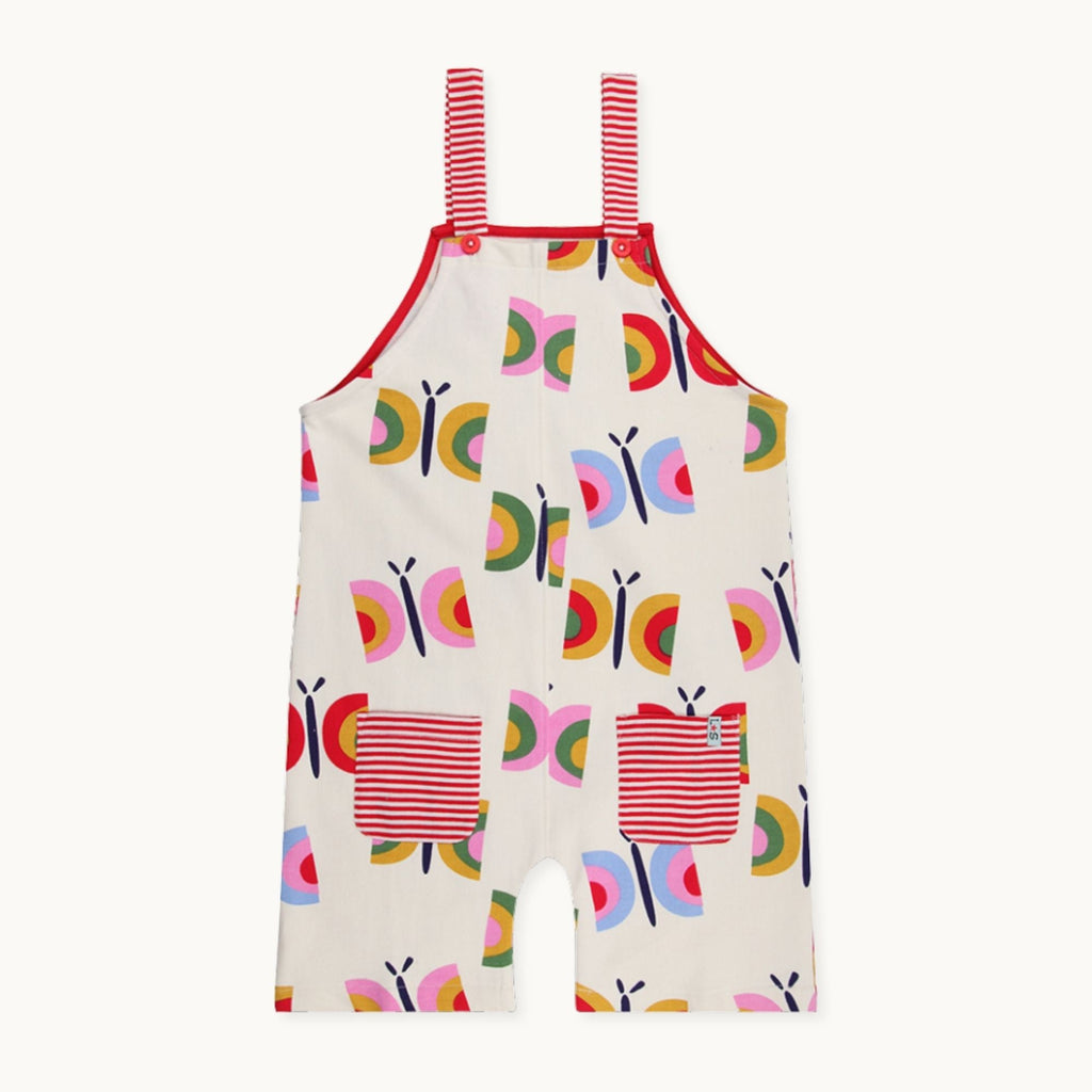 Multicoloured Butterfly Print Dungarees