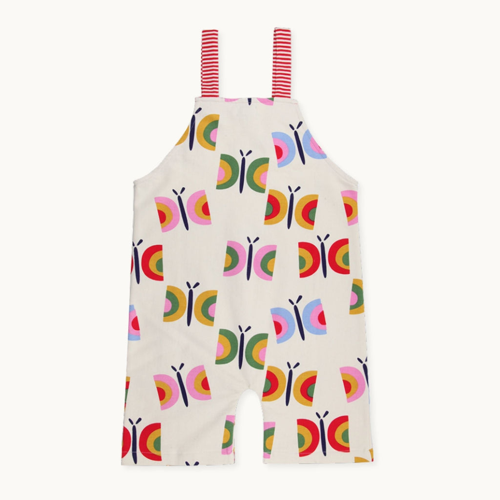 Multicoloured Butterfly Print Dungarees
