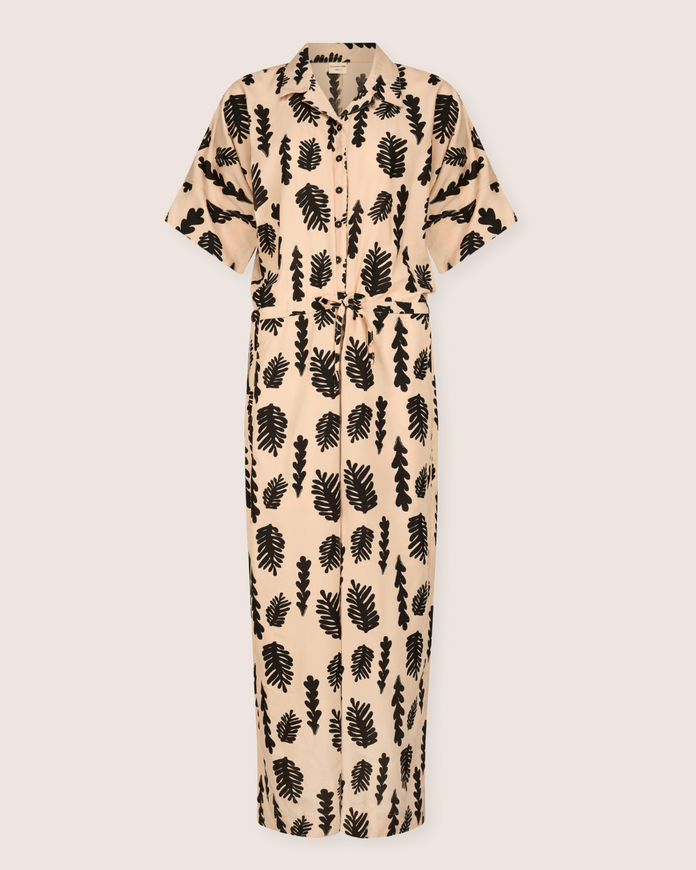 azo free dye Iris Cream Seaweed Print Jumpsuit- image 2