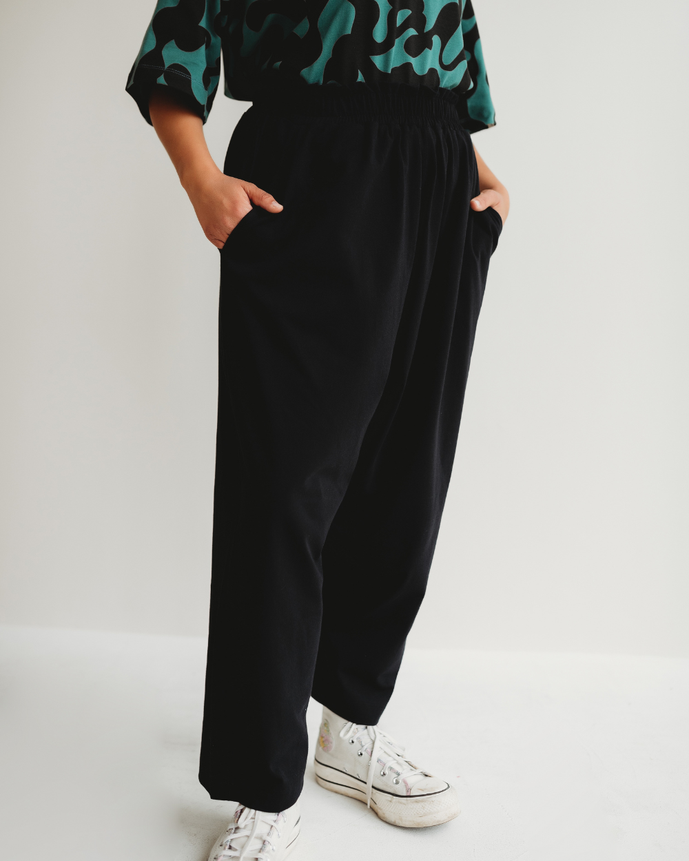 Elsie Green Abstract Swirl Print Oversized T-Shirt - image 4