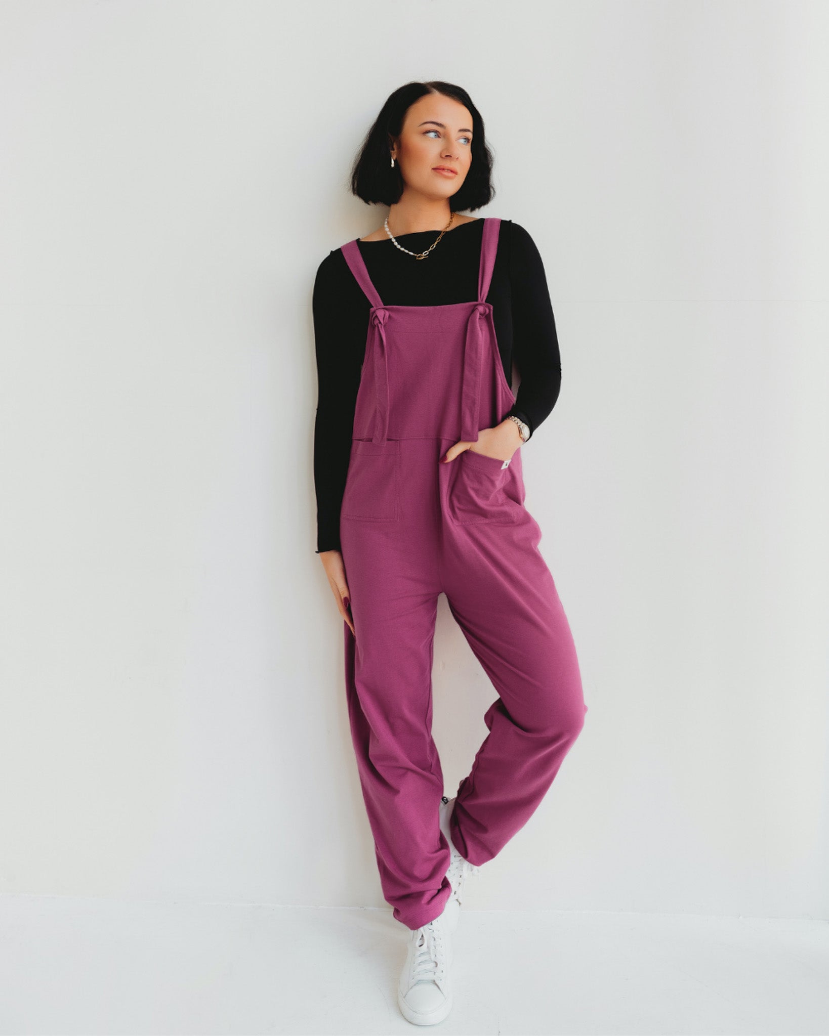 organic cotton Lila Pink Dungarees - image 3